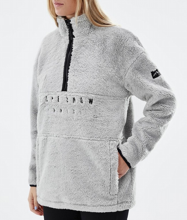 Women Dope Pile W 2022 Fleece Light Grey | QMVOIRT-95