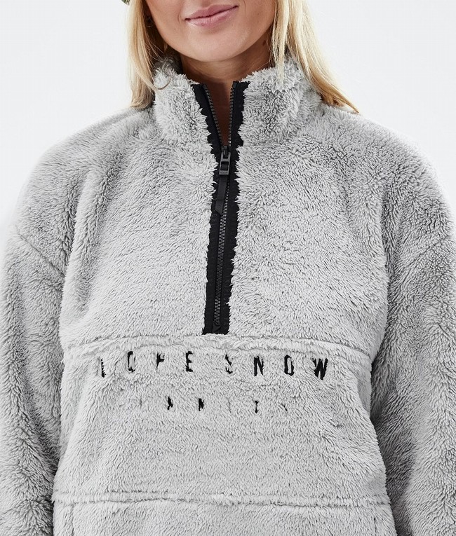 Women Dope Pile W 2022 Fleece Light Grey | QMVOIRT-95