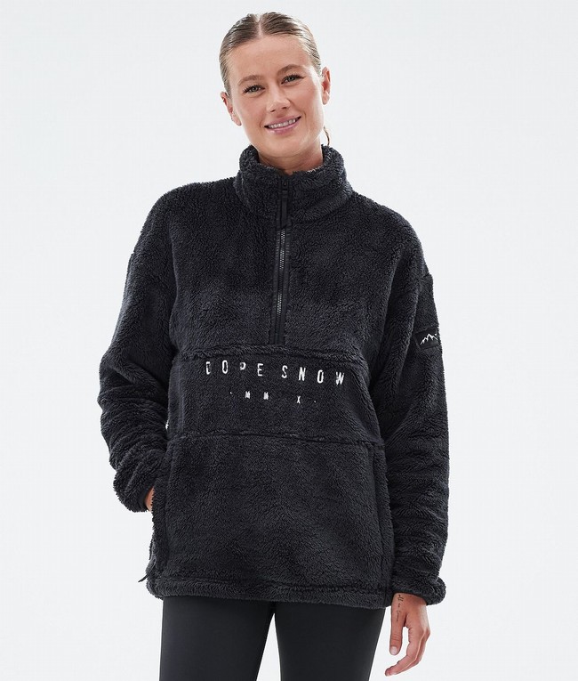 Women Dope Pile W Fleece Black | SXMYKJQ-20