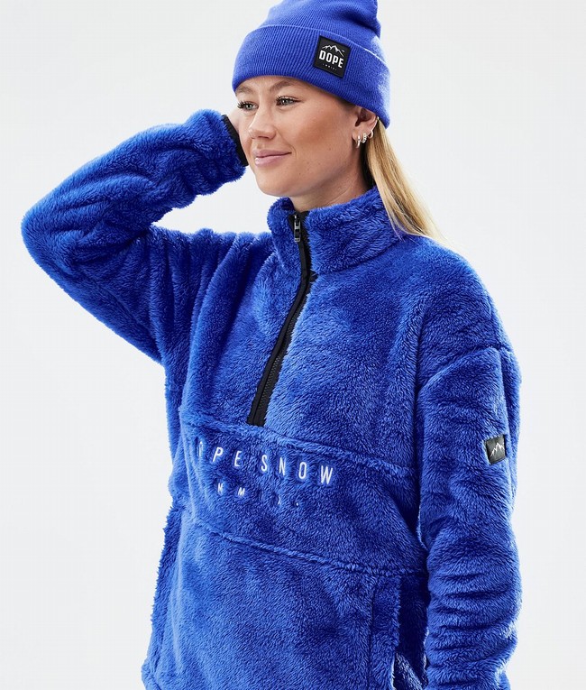 Women Dope Pile W Fleece Deep Blue | ZIKVPNY-08