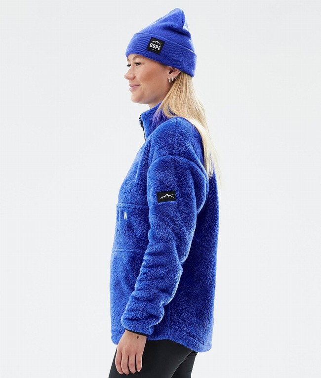 Women Dope Pile W Fleece Deep Blue | ZIKVPNY-08