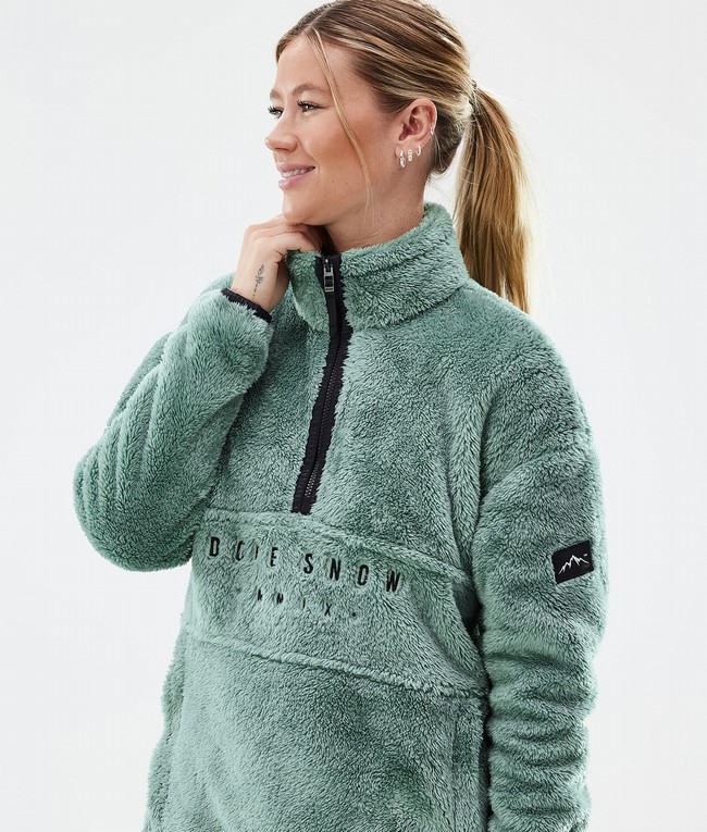 Women Dope Pile W Fleece Green | XIVNHKE-70