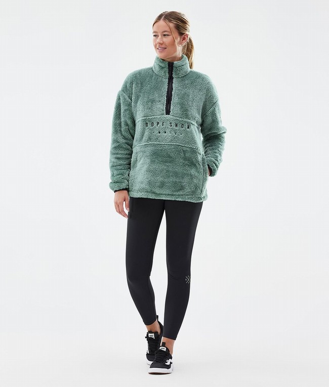 Women Dope Pile W Fleece Green | XIVNHKE-70