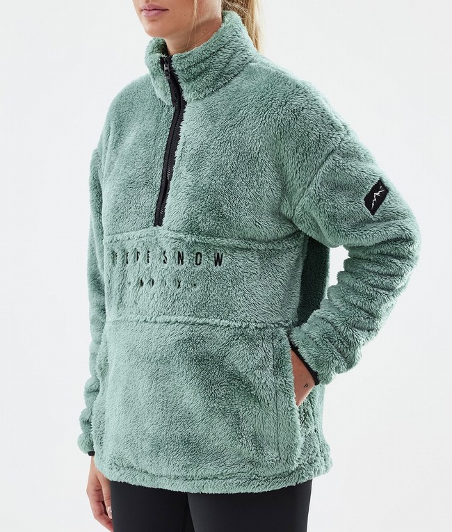 Women Dope Pile W Fleece Green | XIVNHKE-70