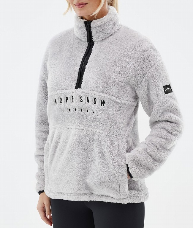 Women Dope Pile W Fleece Light Grey | TEOIYMZ-12