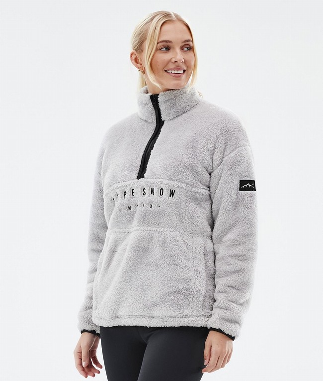 Women Dope Pile W Fleece Light Grey | TEOIYMZ-12