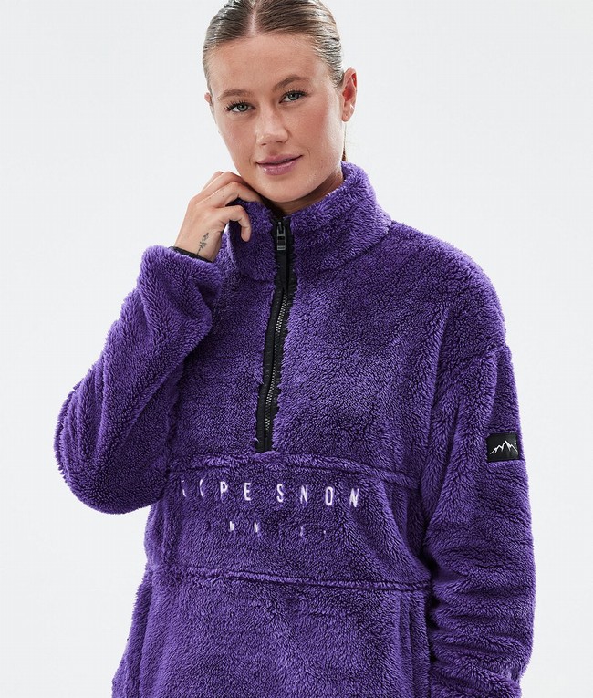 Women Dope Pile W Fleece Purple | PAOJXCB-90