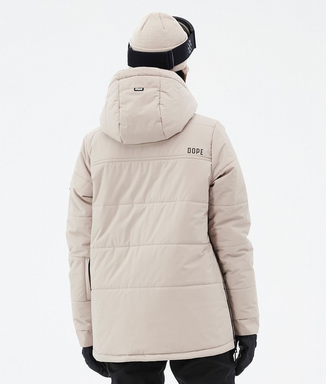 Women Dope Puffer W 2023 Ski Jackets Brown | VFQTOYJ-62