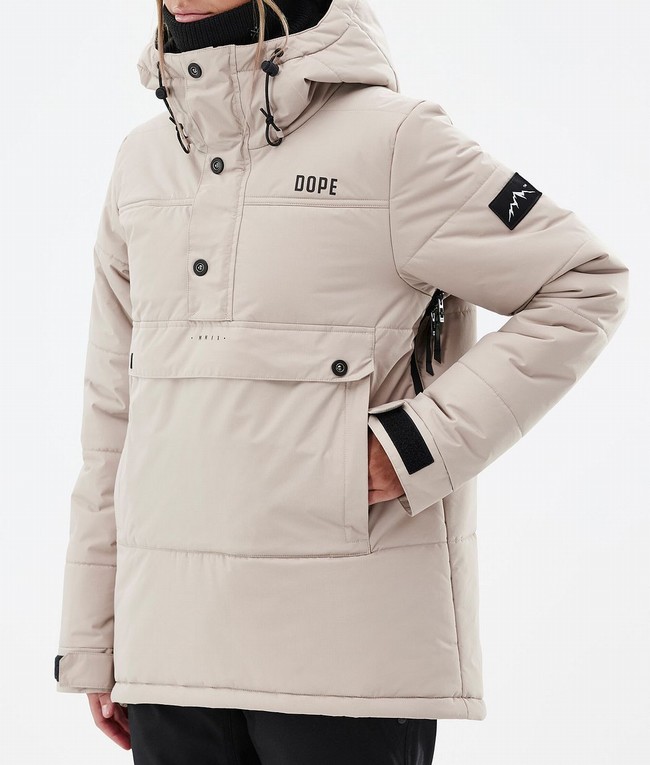 Women Dope Puffer W 2023 Ski Jackets Brown | VFQTOYJ-62