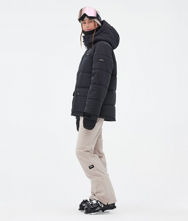 Women Dope Puffer W Full Zip Ski Jackets Black | GMICSJU-46