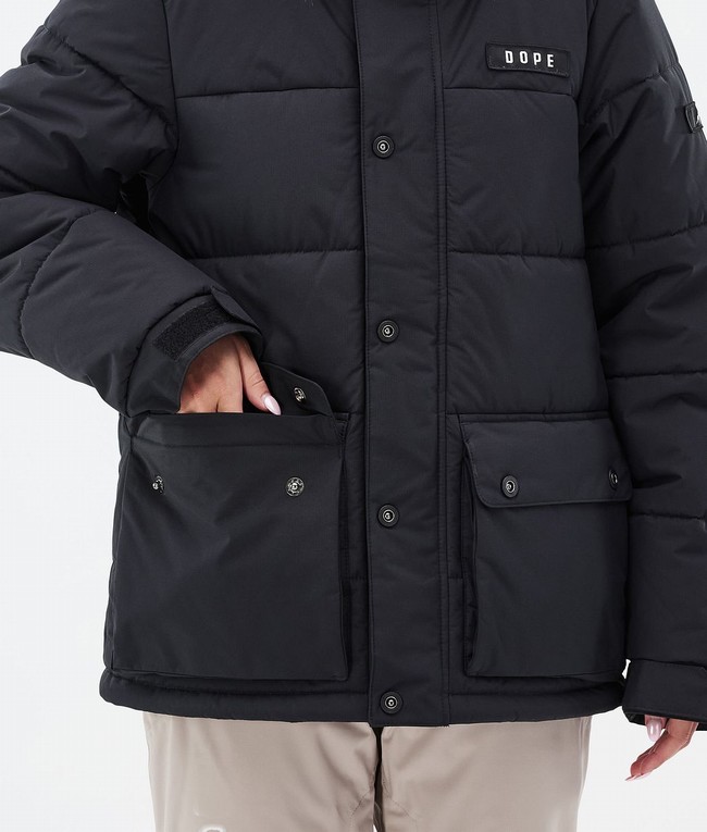 Women Dope Puffer W Full Zip Ski Jackets Black | GMICSJU-46