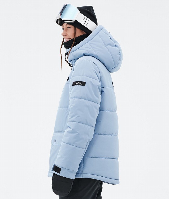 Women Dope Puffer W Full Zip Snowboard Jackets Light Blue | RFMHOEW-83