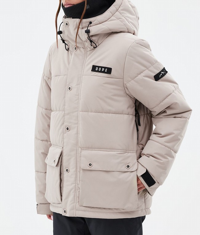 Women Dope Puffer W Full Zip Snowboard Jackets Brown | GNHJTBW-24