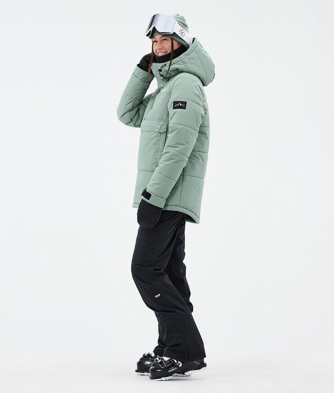 Women Dope Puffer W Ski Jackets Green | RNJDXTV-84