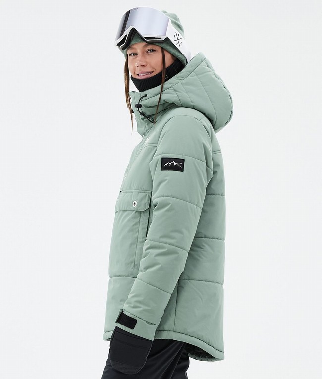 Women Dope Puffer W Ski Jackets Green | RNJDXTV-84