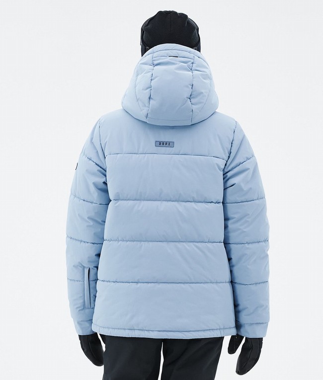 Women Dope Puffer W Ski Jackets Light Blue | EWJUYVA-57