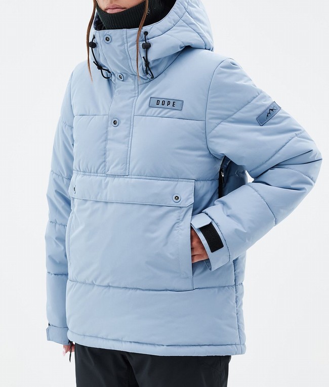 Women Dope Puffer W Ski Jackets Light Blue | EWJUYVA-57