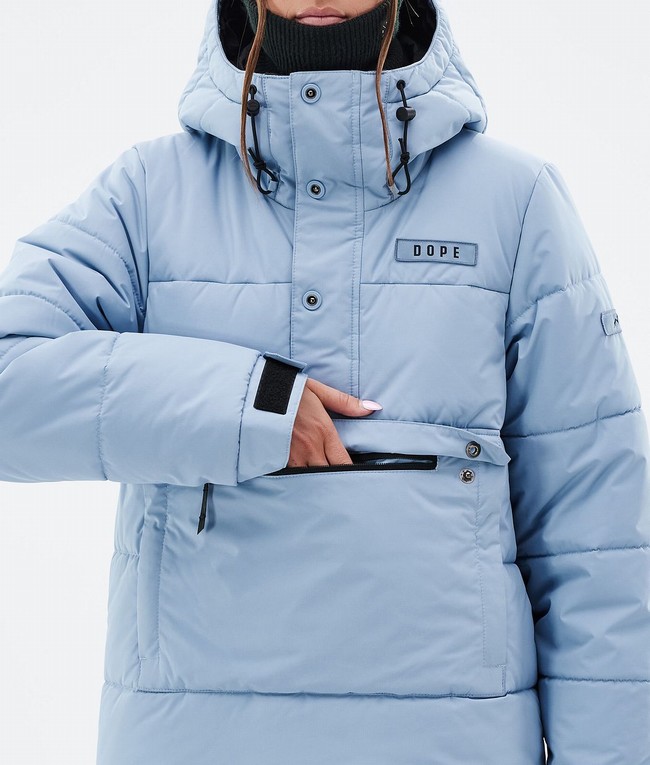 Women Dope Puffer W Ski Jackets Light Blue | EWJUYVA-57