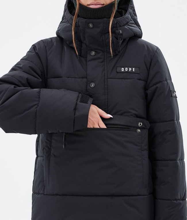 Women Dope Puffer W Snowboard Jackets Black | NBOARYK-75