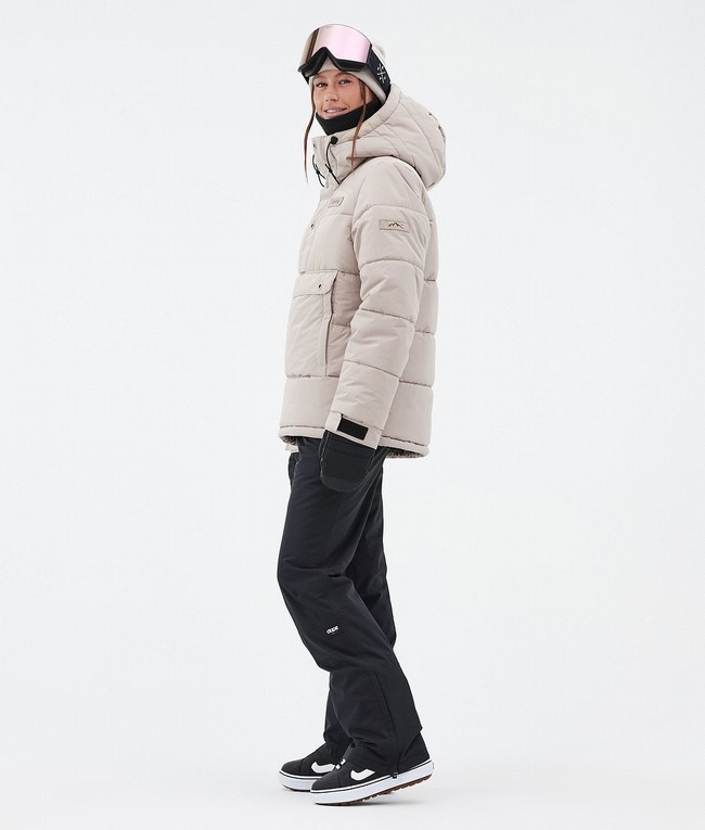 Women Dope Puffer W Snowboard Jackets Brown | PZSNJXG-47