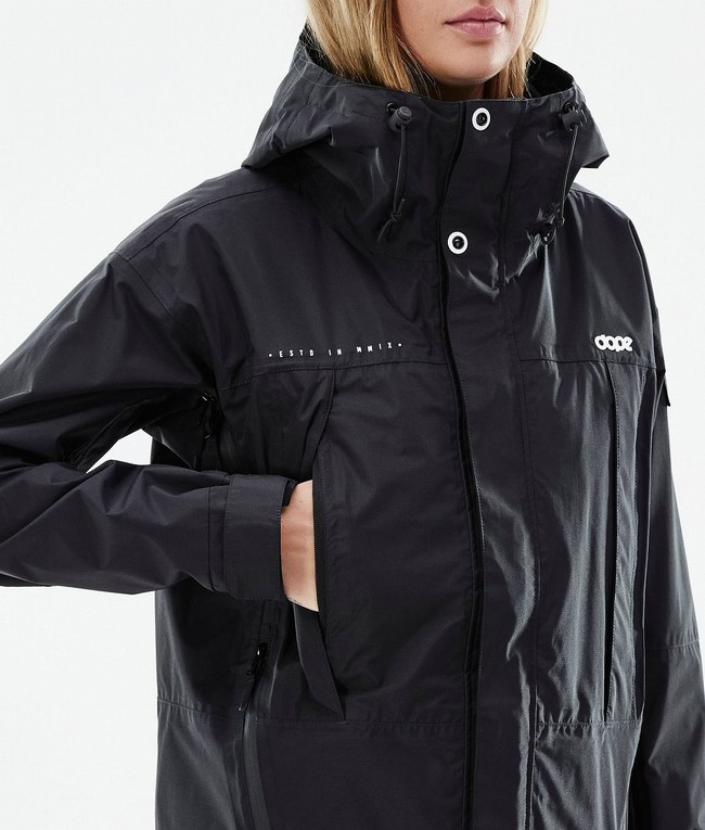 Women Dope Ranger Light W Outdoor Jackets Black | PVNUQXT-84