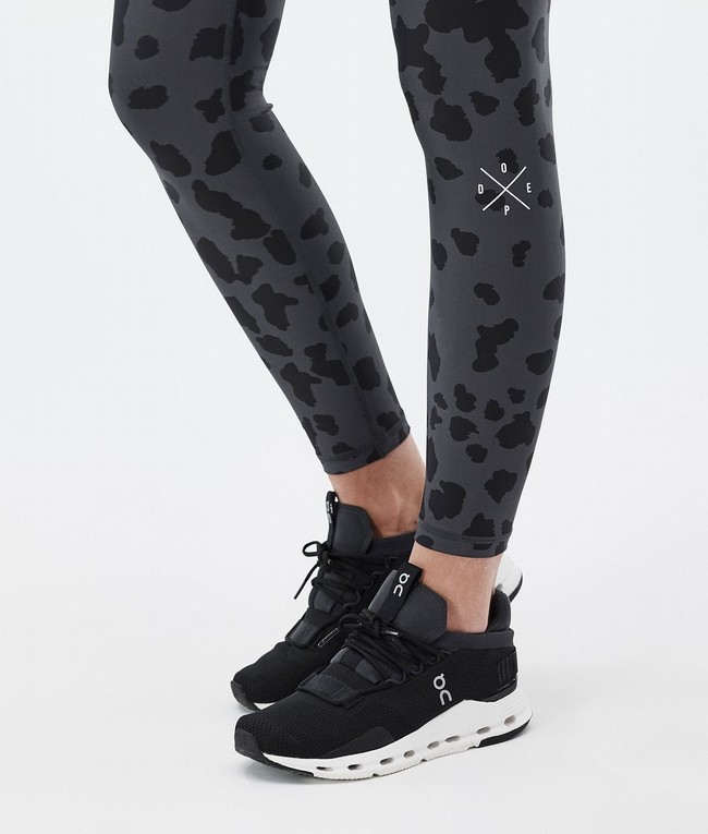 Women Dope Razor Leggings Black | NSFUBDP-05