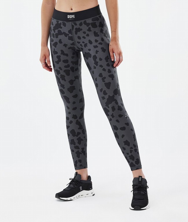 Women Dope Razor Leggings Black | NSFUBDP-05