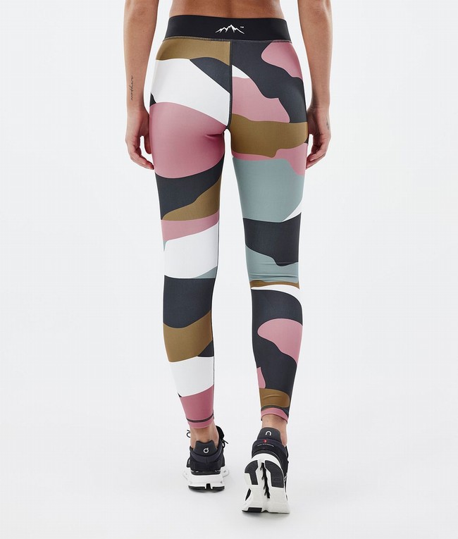 Women Dope Razor Leggings Gold / Pink | WIMRQSD-49