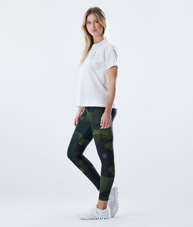 Women Dope Razor Leggings Green / Camo | LIUWEVQ-73