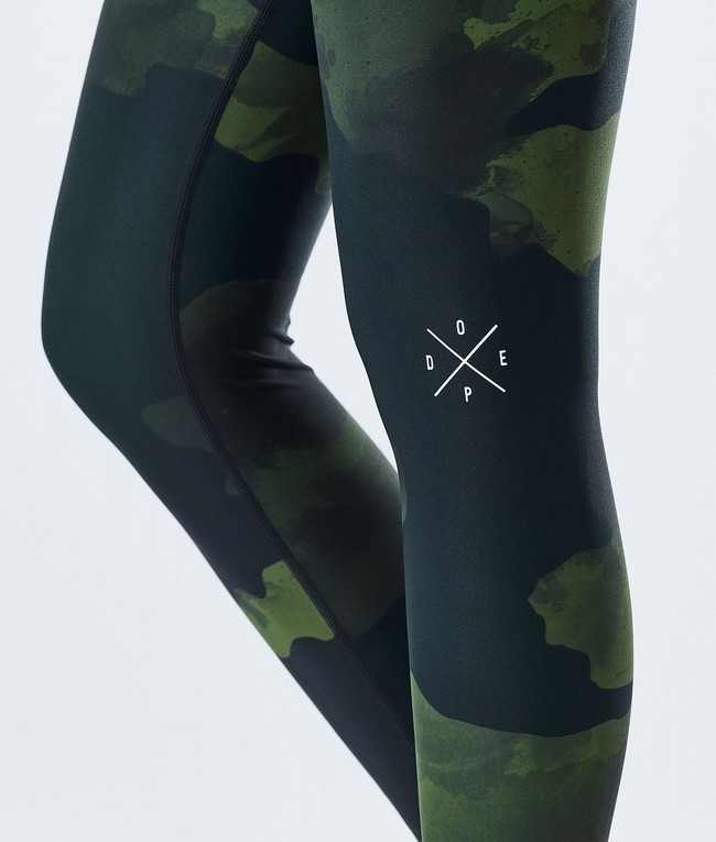 Women Dope Razor Leggings Green / Camo | LIUWEVQ-73