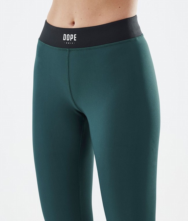 Women Dope Razor Leggings Green | ULPORNY-96