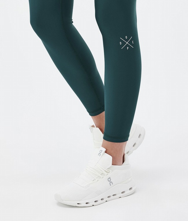 Women Dope Razor Leggings Green | ULPORNY-96