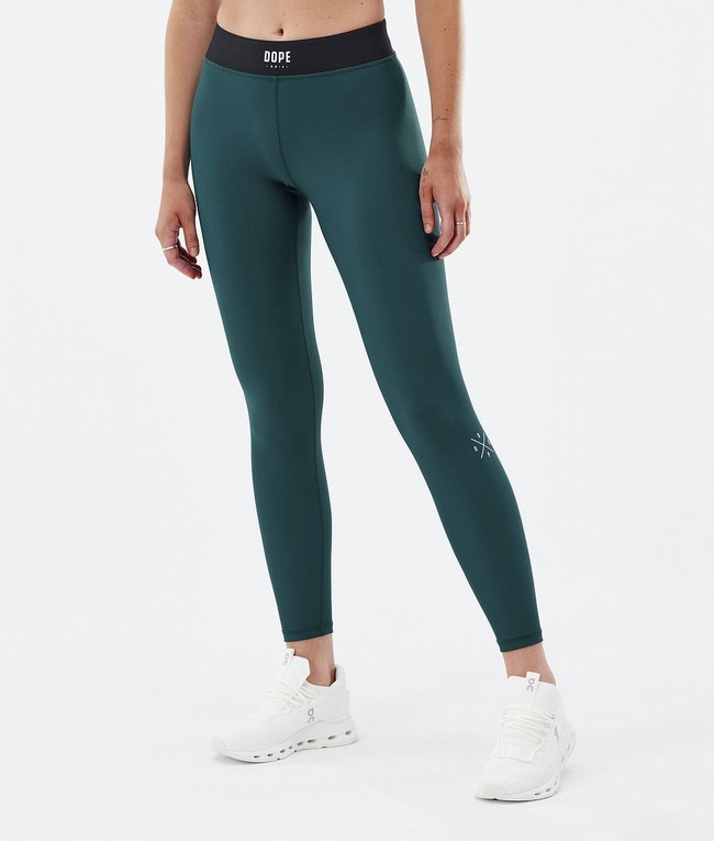 Women Dope Razor Leggings Green | ULPORNY-96