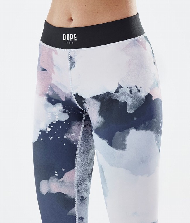 Women Dope Razor Leggings White / Blue / Pink | ONALRDG-24