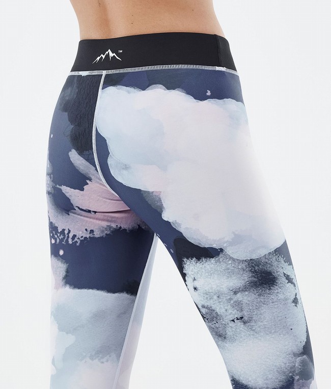 Women Dope Razor Leggings White / Blue / Pink | ONALRDG-24