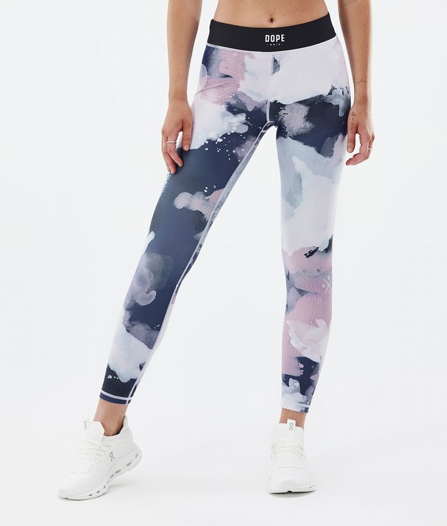 Women Dope Razor Leggings White / Blue / Pink | ONALRDG-24