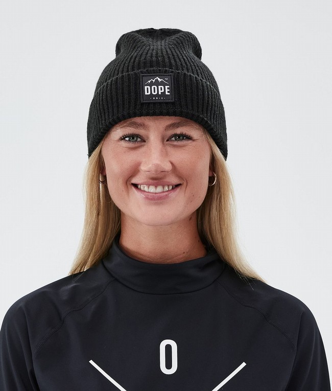 Women Dope Ribbed Paradise Beanie Black | ZGNWXUP-79