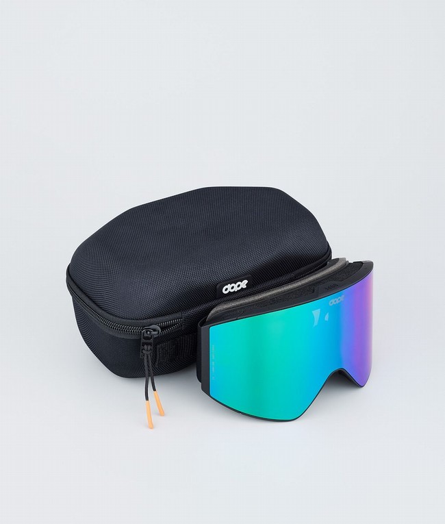 Women Dope Sight Snow Goggles Black / Green | AQEFZWV-92