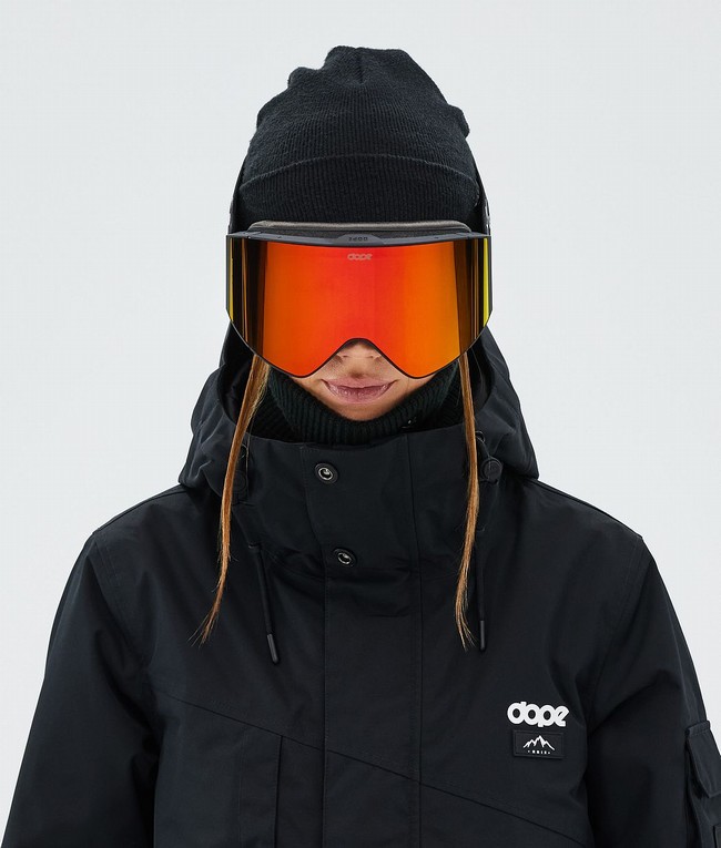 Women Dope Sight Snow Goggles Black / Red | CFQTHYO-01