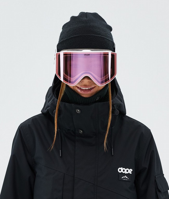 Women Dope Sight Snow Goggles White / Pink | CXLBAPK-89