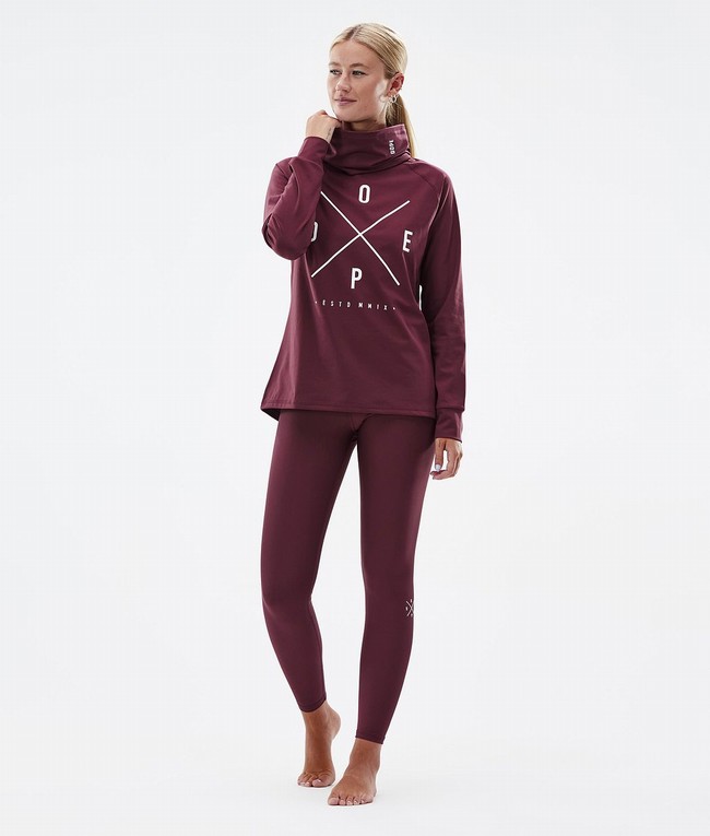 Women Dope Snuggle W 2022 Base Layer Burgundy | YMKSFRH-82