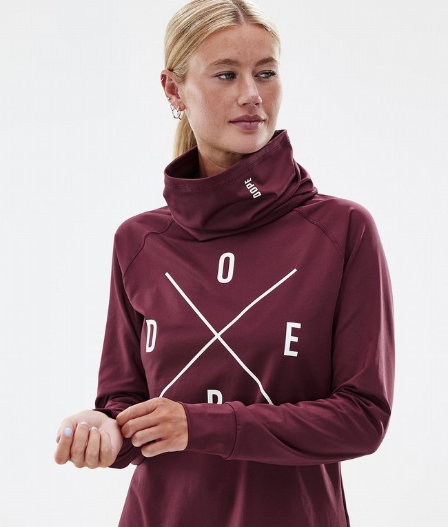 Women Dope Snuggle W 2022 Base Layer Burgundy | QBUXIOV-41