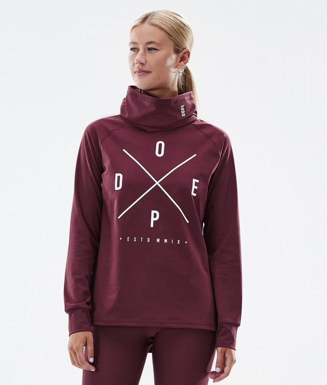 Women Dope Snuggle W 2022 Base Layer Burgundy | QBUXIOV-41