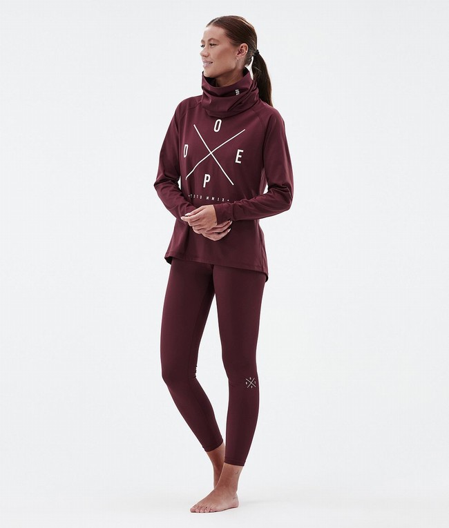 Women Dope Snuggle W Base Layer Burgundy | WKBPQUS-14