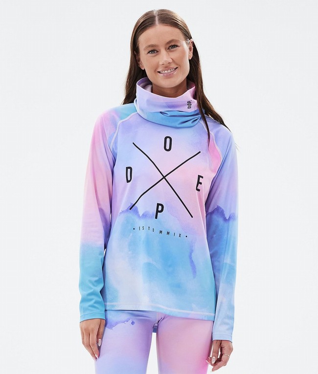 Women Dope Snuggle W Base Layer Pink / Blue | HRXLMJY-38