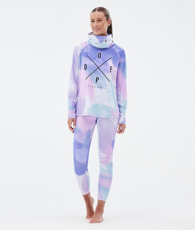 Women Dope Snuggle W Base Layer Pink / Blue | MCRWJXK-27