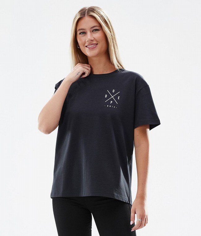 Women Dope Standard W 2022 T-shirts Black | GNRLVAO-56