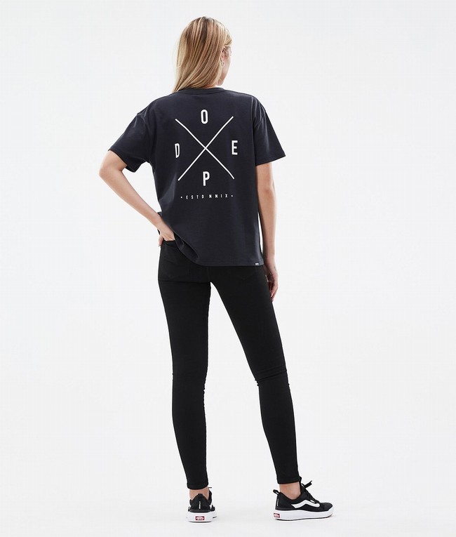 Women Dope Standard W 2022 T-shirts Black | GNRLVAO-56