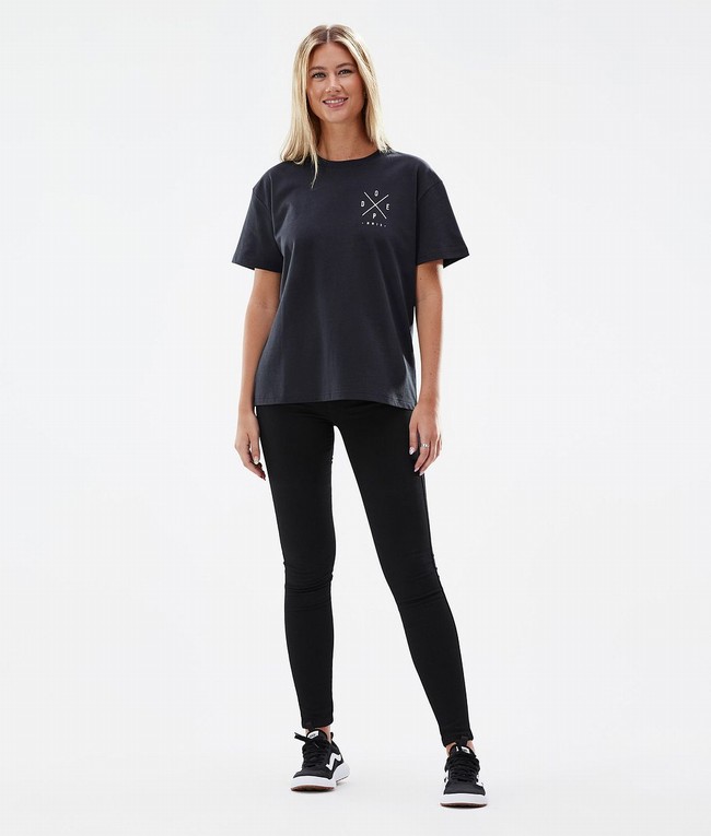 Women Dope Standard W 2022 T-shirts Black | GNRLVAO-56