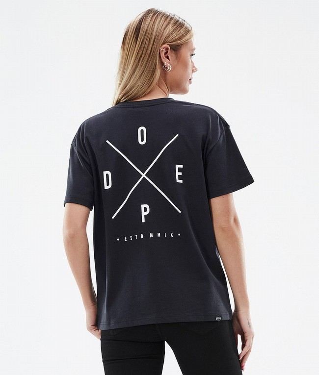 Women Dope Standard W 2022 T-shirts Black | GNRLVAO-56